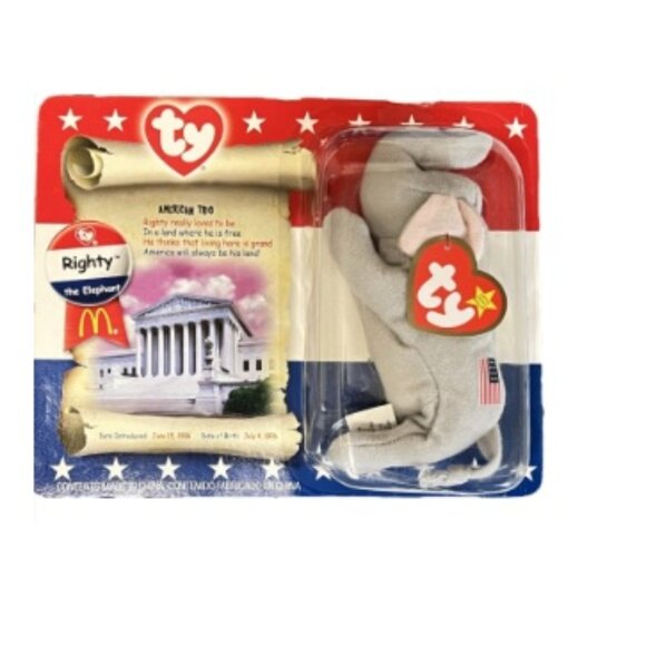 McDonalds Ty American Trio Teenie Beanie Babies: Libearty, Lefty, Righty NWT - Picture 5 of 5